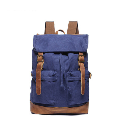 

Retro Vintage canvas Travel Bag Pockets Roll top adjustable belt laptop Large Capacity Designer backpack women men bag batohy