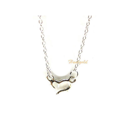 

2015 New Fashion Women Love Heart Necklace Girls Pendant Rhinestones Decorative Chain Necklace Gifts