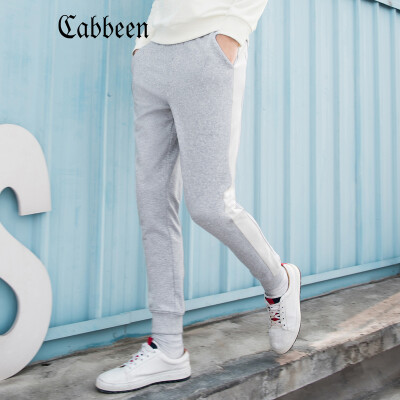 

Carbine mens casual pants 2017 winter new elastic loose mens fashion sports knit long pants tide Y medium gray 16 52180XL