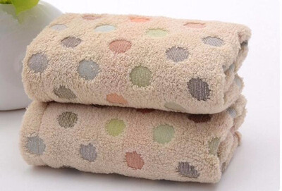 

Cntomlv 1pcs 3577cm Dots Soft Face Towel Cotton Hair Hand Bathroom Towels badlaken toalla Toallas Mano Gift