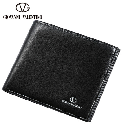 

Zhuofanni Valentino mens wallet first layer leather short wallet mens cross-section wallet wallet multi-function business wallet 721581310JX black