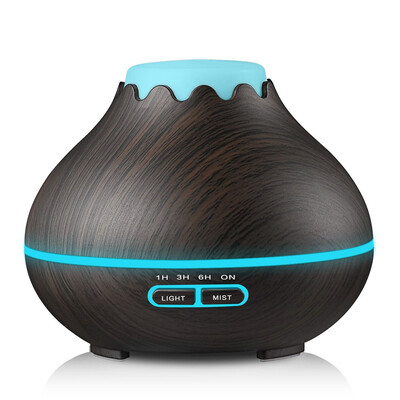 

400ml Air Humidifier Essential Oil Diffuser Aroma Lamp Aromatherapy Electric Aroma Diffuser Mist Maker for Home-Wood