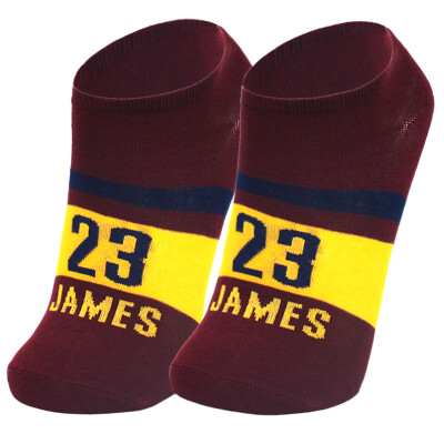 

[Jingdong Supermarket] NBA boat socks men's socks basketball men's cotton socks invisible socks 1 double loaded James 23