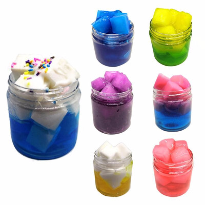 

100ML Slime Decompression Toy Crystal Mud Fruit Coconut Jelly Mud Soft Non-Sticky Mixing Cloud Stress Relief Kids DIY Sludge Clay