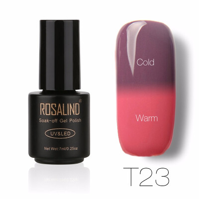 

ROSALIND Gel 1S 7ML Temperature changing Chameleon Gel Nail Polish Top Base Coat Needed poly gel Semi Permanent primer for nails