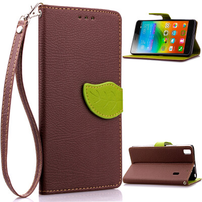 

MOONCASE Magnetic Button Wrist Strap Flip Leather Wallet Card Pouch Bracket Stand Back Case Cover for Lenovo K3 Note A7000