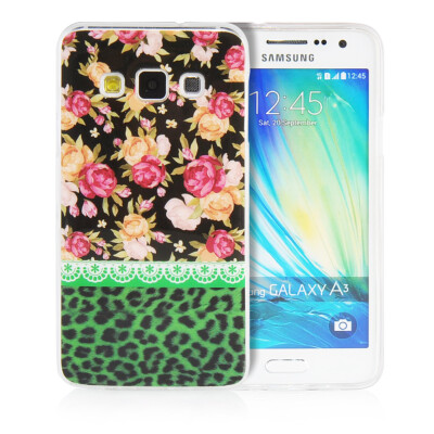 

MOONCASE Flowers Soft Flexible Silicone Gel TPU Skin Shell Back ЧЕХОЛ ДЛЯ Samsung Galaxy A3