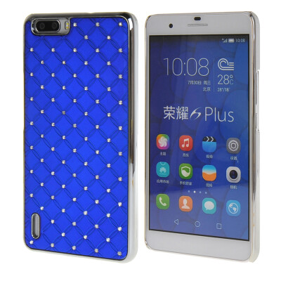 

MOONCASE Hard Luxury Chrome Rhinestone Bling Star Back Case Cover for Huawei Honor 6 Plus Dark blue