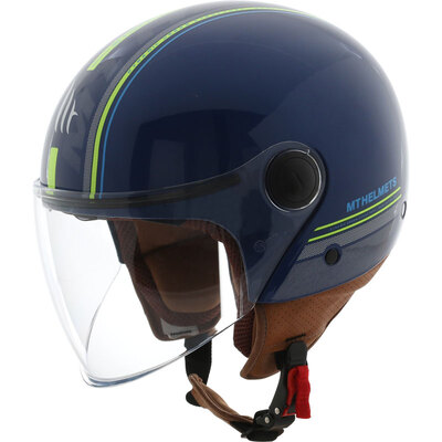 

MT HELMETS 201A motorcycle double lens retro lightweight half helmet men&women half-covered personality cool Harley helmet four seasons universal blue yellow street  code