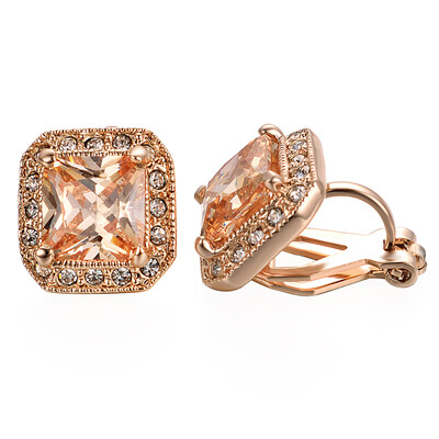 

Yoursfs Gorgeous Sqaure Stud Earrings Diamante Wedding Jewellery for Women 18ct GP Dress Earrings