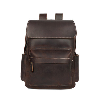 

Crazy horse leather mens shoulder bag European&American retro leather mens bag top layer leather travel backpack