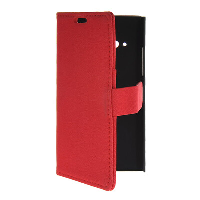 

MOONCASE Slim Leather Side Flip Wallet Card Slot Pouch with Kickstand Shell Back чехол для Nokia Lumia 730 Red