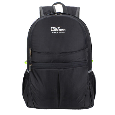 

El Monte outdoor men and women foldable shoulders backpack mountaineering bag portable leather bag waterproof hiking bag travel bag 640-710 black