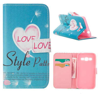 

MOONCASE Case for Samsung Galaxy Core Prime G360 Flip Leather Foldable Stand Feature Case Cover [Pattern series] /a11
