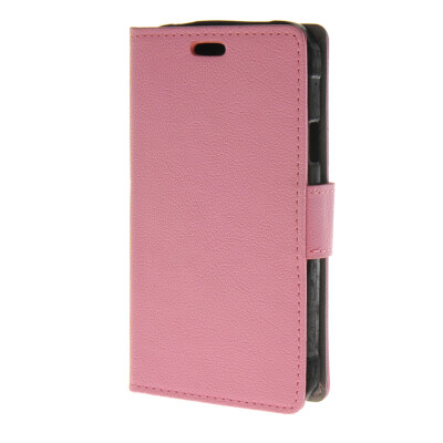 

MOONCASE Synthetic Leather Flip Wallet Card Slot Bracket Back Case Cover for Samsung Galaxy Xcover 3 SM-G388F Pink