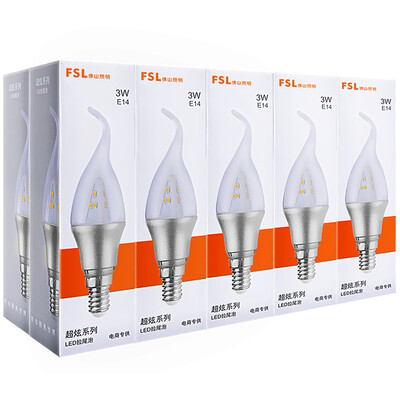 

Foshan Lighting FSL LED Wax Bubble Energy-saving light bulb 3W white E14 light 6500K 10