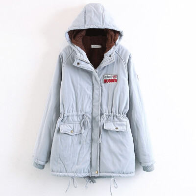 

Winter new arrival womens hooded long large size cotton-padded coat