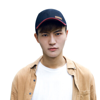 

TS baseball cap men&women fashion stitching wild hat outdoor sports sun protection sun visor black
