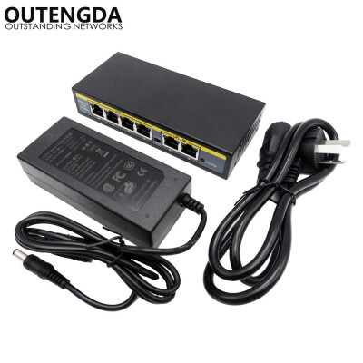 

250M 90watt 6 Port 4 PoE Switch 8023af 8023at Power Over Ethernet Switch Injector for Wireless AP IP Phones Camera