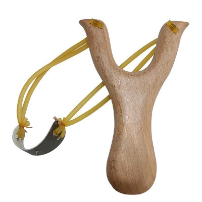 

Outdoor Slingshot White Beech Wooden Powerful Hunting Slingshots Sling Shot Camouflage Sports Wrist Catapult Launcher with Rubber
