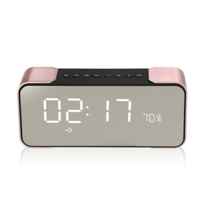 

OPROAD Bluetooth Speaker Wireless Stereo Aluminum Parlante Portable FM Radio Altavoz Support Time clock Alarm clock TF Line in