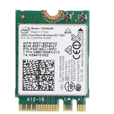 

Wireless Adapter Card for Intel 7265NGW ac Dual band 7265 867Mbps 80211ac WiFi Bluetooth BT 40 NGFF M2 for dell asus acer