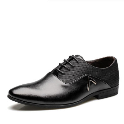 

Men pointed toe Business Dress Formal Leather Shoes Flat Oxfords Loafers slip on