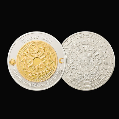 

Western tarot wishing Coin Sun&Moon Constellation Coin Lucky Feng Shui Coins