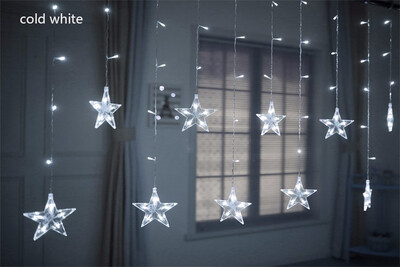 

2M LED Christmas Light AC220V EU Romantic Fairy Star LED Curtain Star String Lights For Holiday Wedding Garland Decoration