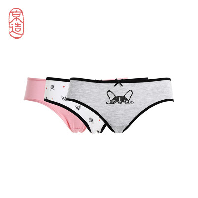 

JINGZAO Womens Underwear Modal cotton Printed Panties for women 3-Pack