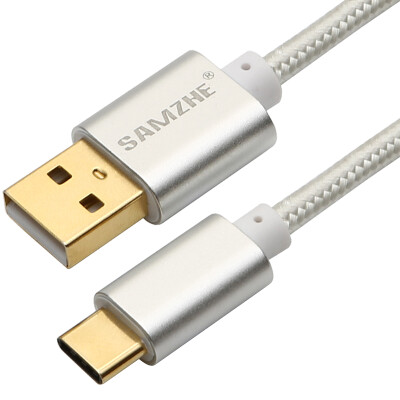 

SAMZHE TP-01B Type-c USB31 turn USB20 cable Apple MacBook music millet 4C mobile phone charging data line 025 m silver white