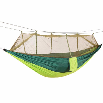 

Portable Lightweight Parachute Nylon Camping Mosquito Nets Hammocks for Outdoor Hiking Travel Backpacking Style 1