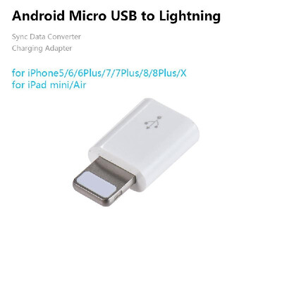 

Android Micro USB Female to Lightning Male Sync Data Converter Charging Adapter for iPhone 8 Plus iPad mini Air Data Cable