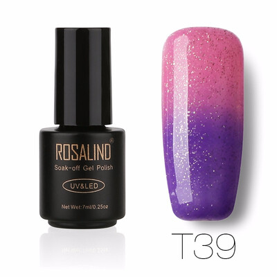 

ROSALIND Gel 1S 7ML Changing Temperature Nail Polish UV LED Glitter Manicure Nail Art Semi Permanent Soak Off Gel Lacquer