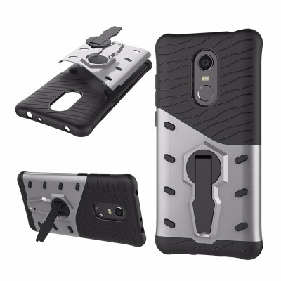 

Goowiiz Phone Case For Xiaomi Redmi 5 Plus Luxury Armor TPUPC Silicone Hard Bracket Prevent falling