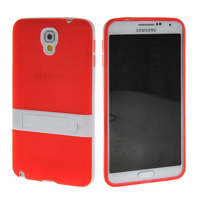 

MOONCASE Soft Flexible Silicone Gel TPU Skin with Kickstand Shell Back Case Cover for Samsung Galaxy Note 3 Neo N7505 Red