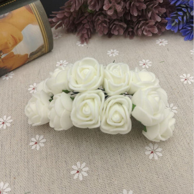 

50PCS lot 3cm Mini PE Foam Rose Artificial Flower Heads For Home Decorative Wreaths Supplies Wedding Party Dly Crafts Decoration