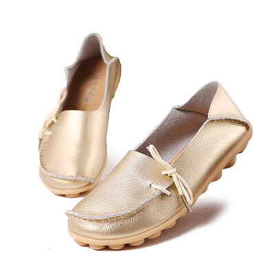 

Soft Leisure Flats Women Leather Shoes Moccasins Mother Loafers Casual Female Driving Ballet Footwear