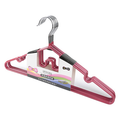 

ETCONY coat hanger dip stainless steel drying rack hanger 6 Pack wet&dry clothes hanging adult children non-slip groove clothes support YTL-679
