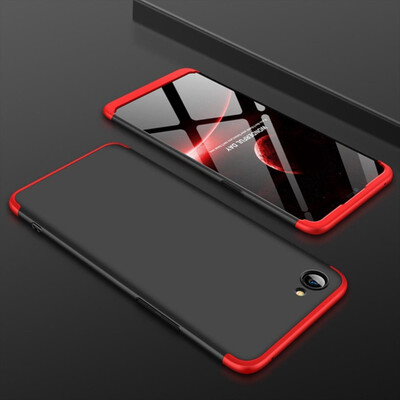 

MOONCASE Three-parts structure design Full Protection Hard Plastic Combination Shockproof Case for Oppo A3 Black Red