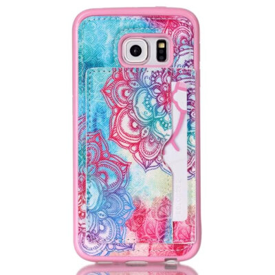 

MITI Case For Samsung S6 Edge Colorful Painting Luxury PU Leather Back Cover For Samsung S6 Edge