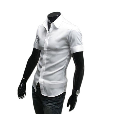 

Zogaa New Korean Men's Shirt Slim Short Sleeve