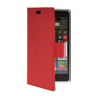 

MOONCASE Slim Leather Side Flip Wallet Card Slot Pouch Stand Shell Back Case Cover for Nokia Lumia 830 Red