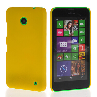 

MOONCASE Hard Rubberized Rubber Coating Devise Back чехол для Nokia Lumia 630 Yellow
