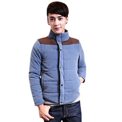 

CT&HF Men Leisure Coat Elegant Temperament Coat Silm Thicken Jacket Cotton Long Sleeve Jacket Movement Style Coat