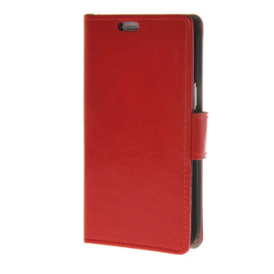 

MOONCASE Smooth PU Leather Flip Wallet Card Slot Bracket Back чехол для Samsung Galaxy J1 Red