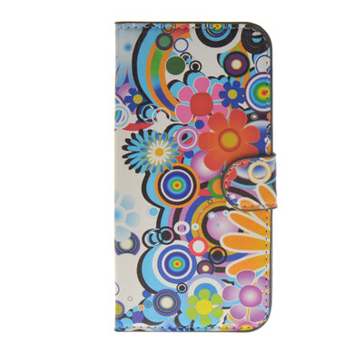 

MOONCASE Flower style Leather Side Flip Wallet Card Slot Stand Pouch Case Cover for Samsung Galaxy S6 Edge