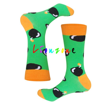 

LIONZONE 2018 New Arrived Happy Women Socks Music Bombs Fox Indians Leopard Design Patterns Unisex Cotton Socks Winter Warm