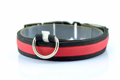 

Cntomlv Nylon LED Pet Dog Collar Night Safety Anti-lost Flashing Glow Collars Dog Supplies 7 colors S M L XL Size for pet dogs