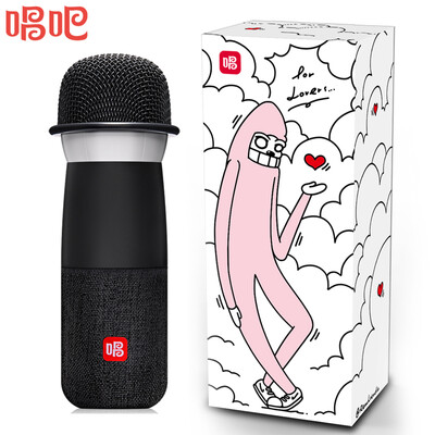 

Sing it wireless horn microphone illustrator Reach joint limited edition G1 black blue bluetooth speaker microphone fast hand shake sound national karaoke universal microphone